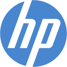 HP-logo in blauw-witte huisstijl